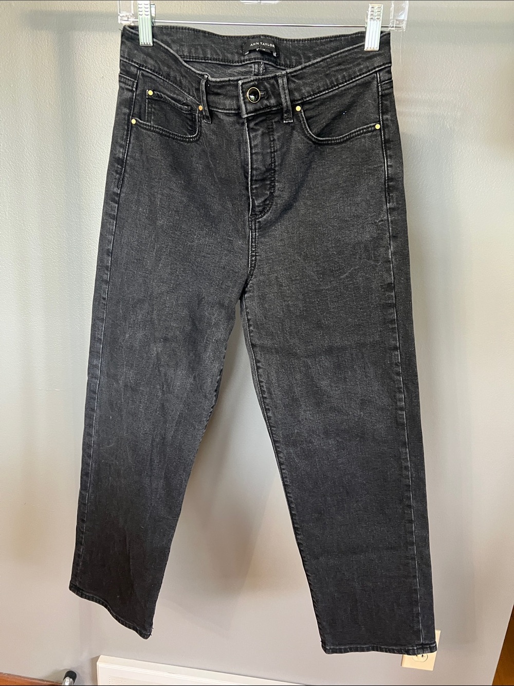 Ann Taylor Men’s Black Washed Slim Straight Jeans